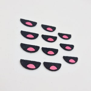 10-Pack | Handmade Kawaii Felt Mouths Character Mouths for toy/doll making