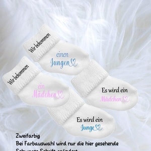 Baby Söckchen Schwangerschaft verkünden Socke Baby Bild 7