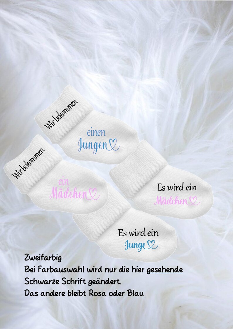 Baby Söckchen Schwangerschaft verkünden Socke Baby Bild 7