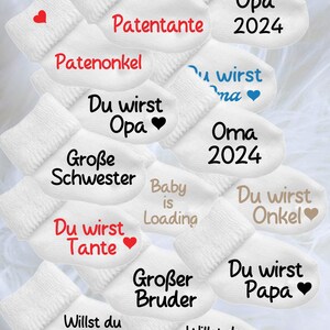 Baby Söckchen Schwangerschaft verkünden Socke Baby Bild 2