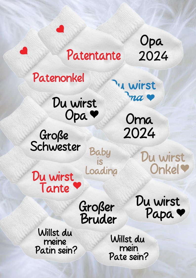 Baby Söckchen Schwangerschaft verkünden Socke Baby Bild 2