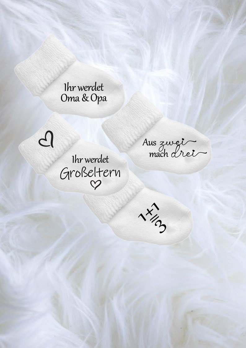 Baby Söckchen Schwangerschaft verkünden Socke Baby Bild 5