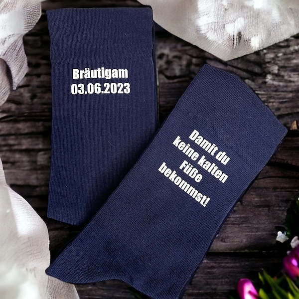 Hochzeitssocken personalisiert Bräutigam Trauzeuge Socken