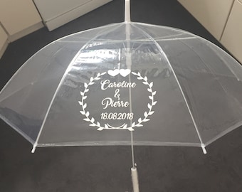 Regenschirm transparent personalisiert