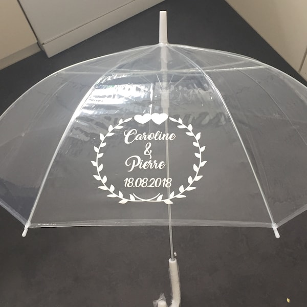 Regenschirm transparent personalisiert