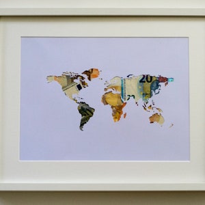 conçu Geldgeschenk carte du monde individuell image 4
