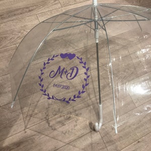 Hestya Hochzeitsschirm Set - 16x Transparente Regenschirme 102cm