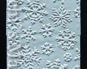 10 snowflakes handkerchiefs joy tears embossed