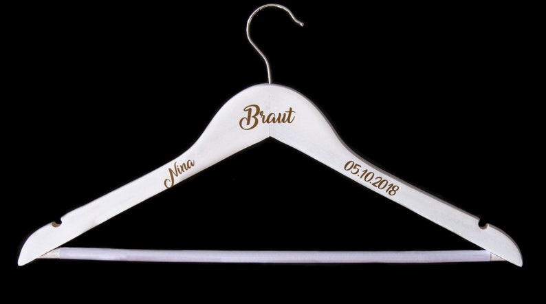 Clothes hanger personalized bridal gift