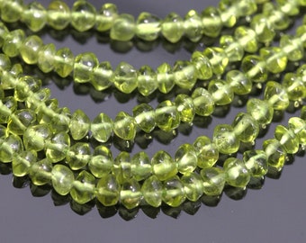 Peridot Perlenstrang unregelmäßige Rondelle 3 - 5 mm (ca. 33 cm Länge)