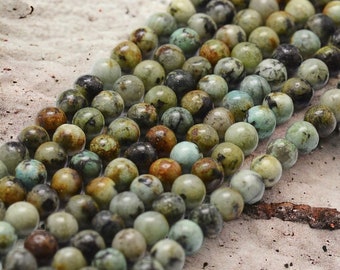 Afrikanischer Türkis Perlenstrang 4 - 4,4 mm rund glatt  (ca. 84 Perlen / ca. 38 cm Länge)