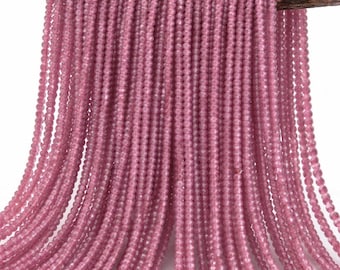 Pink tourmaline bead strand 2 mm (approx. 90 beads / approx. 38 cm length)