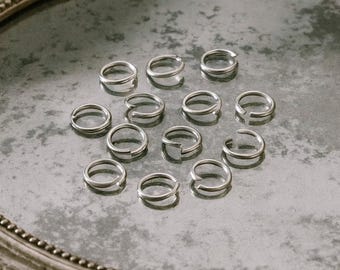 20 stabile offene Edelstahl Biegeringe Binderinge edelstahlfarben 5 x 0,7 mm
