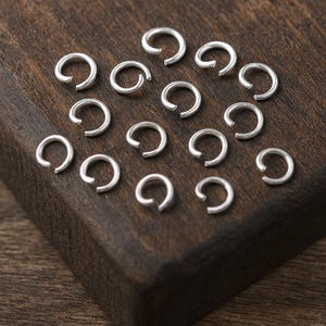50 offene Edelstahl Biegeringe Binderinge 5 x 0,8 mm