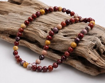 Mookaite bead strand 6.5 - 6.7 mm (approx. 57 beads / approx. 38 cm length)