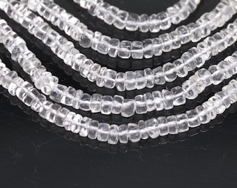 Bergkristall Perlenstrang unregelmäßige Rondelle ca. 5 - 2-3 mm (ca. 34 cm Länge)