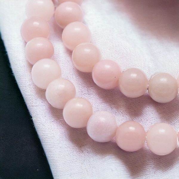 Pink Opal Perlenstrang 8,5 - 8,9 mm  (ca. 45 Perlen / ca. 37 cm Länge)