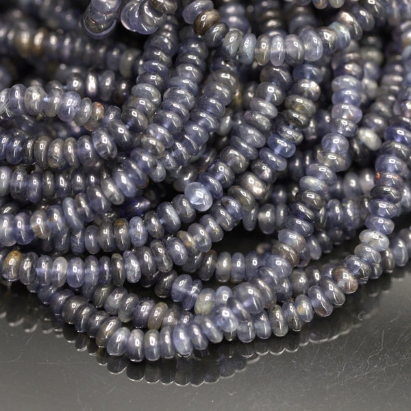 Iolith Perlenstrang 5 - 5,5 mm unregelmäßige Rondelle (Länge ca. 33 cm)