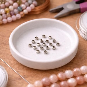 20 roestvrijstalen krimpkralen 2 x 1 mm - hoogwaardige krimpkralen voor het maken van sieraden