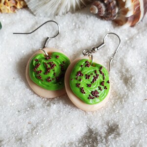 Polymer Clay Christmas Cookie Earrings- Festive Handmade Holiday Jewelry- Whimsical Holiday Earring- Festive Cookie Earrings- Cookie Jewelry
