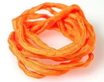 1,1m Seidenband orange, 2mm dick