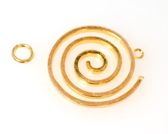 1x spiral closure, various sizes, silver or gold-plated