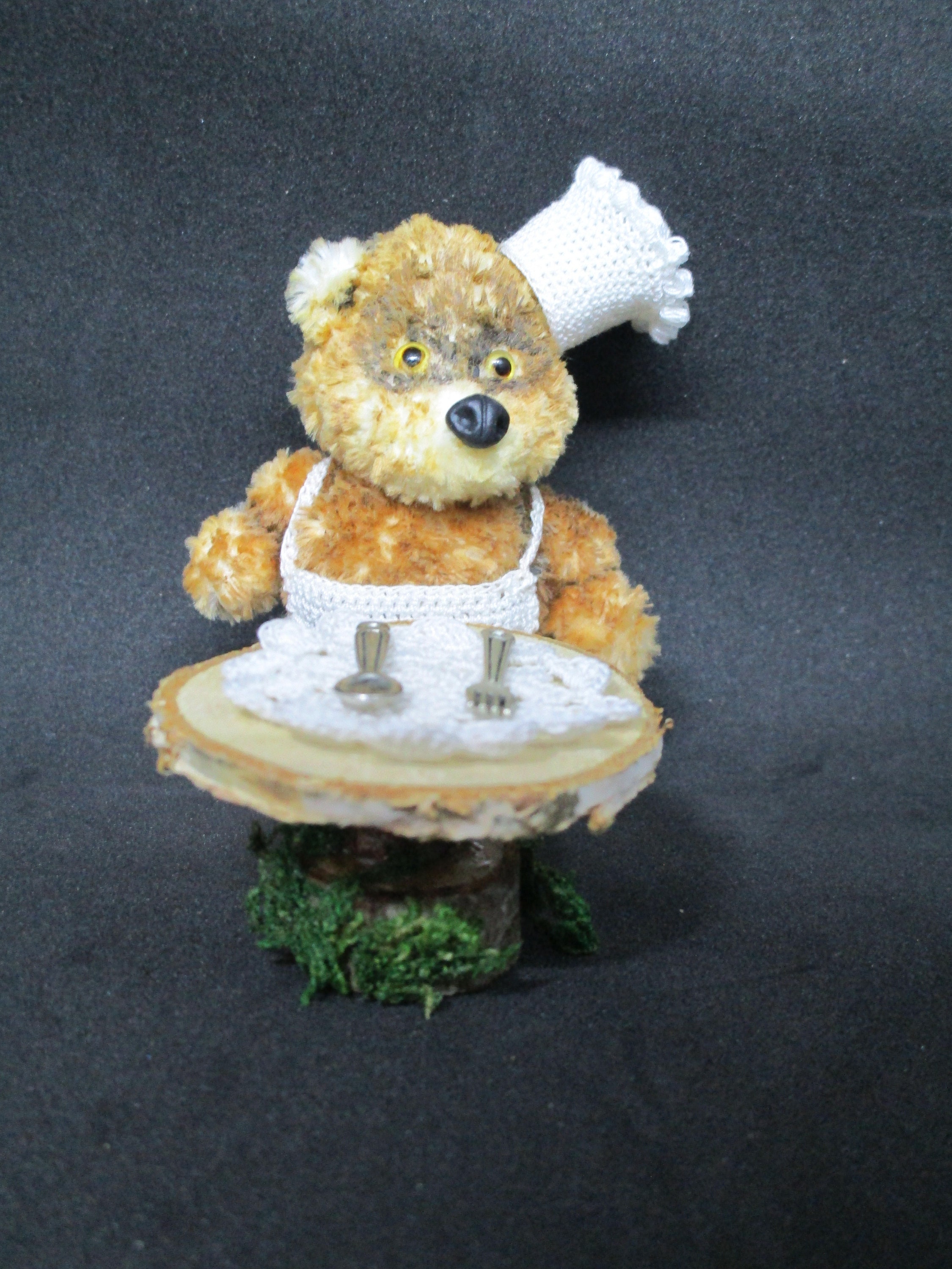 Poupée Ours Chef En Peluche – Décoration Cuisine Mignonne (26x16x15 Cm, Marron) - 10