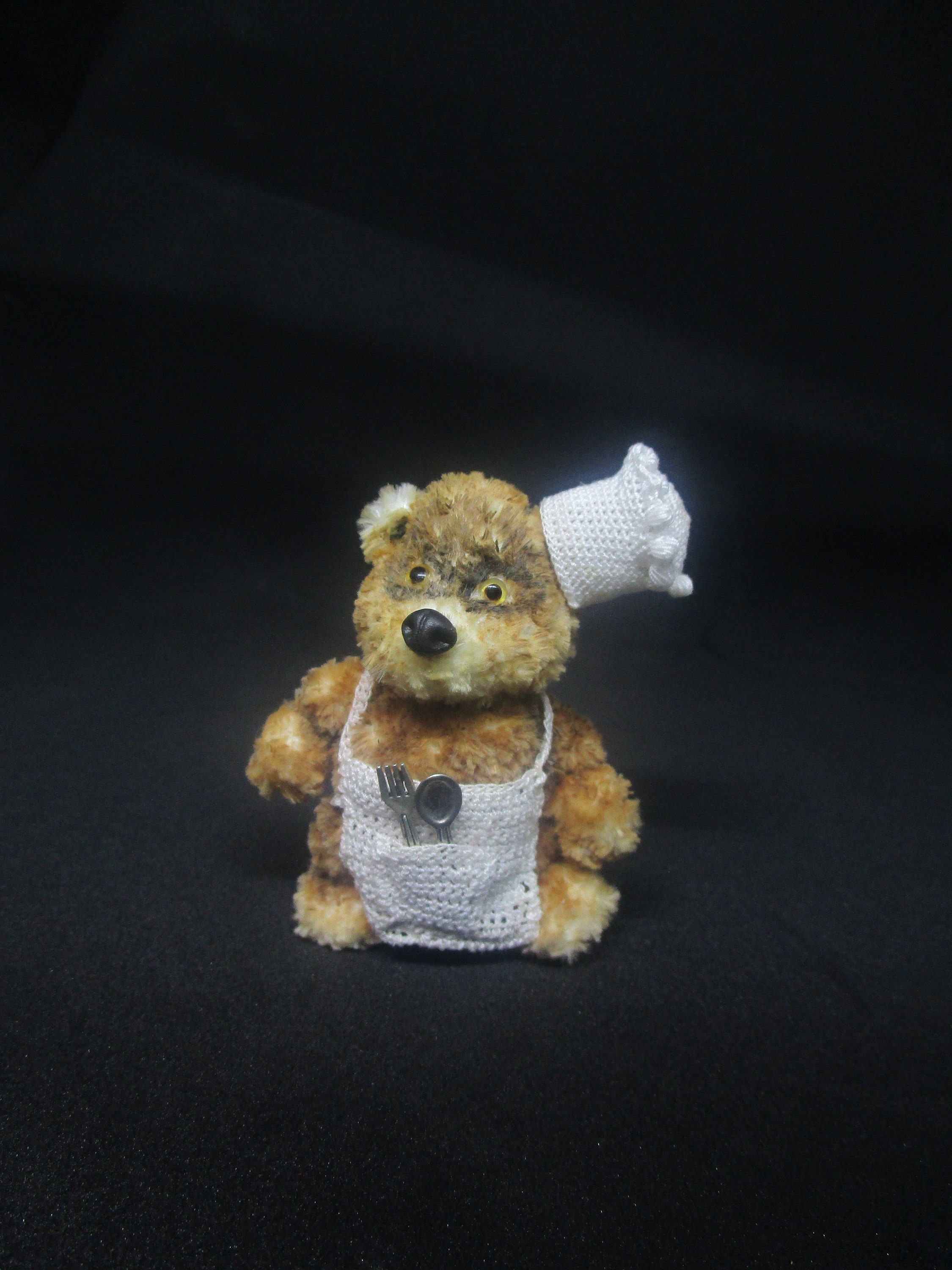 Ours En Peluche Chef Cuisinier Euro Souvenirs - 23 Cm Avec Tablier Et Toque - Déco Cuisine Mignonne