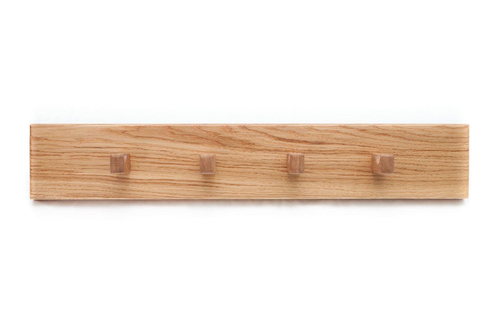 Solid Oak Peg Rail Rack Handmade Etsy