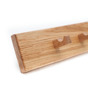 Solid Oak Peg Rail Rack, Handmade