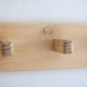 Solid Acacia 5 Peg Rail Rack, Handmade, Acacia Bathroom Towel Rack, Wooden Pegs Towel Hanger, Kitchen Wall Towel Rack, Towel Hooks Rack