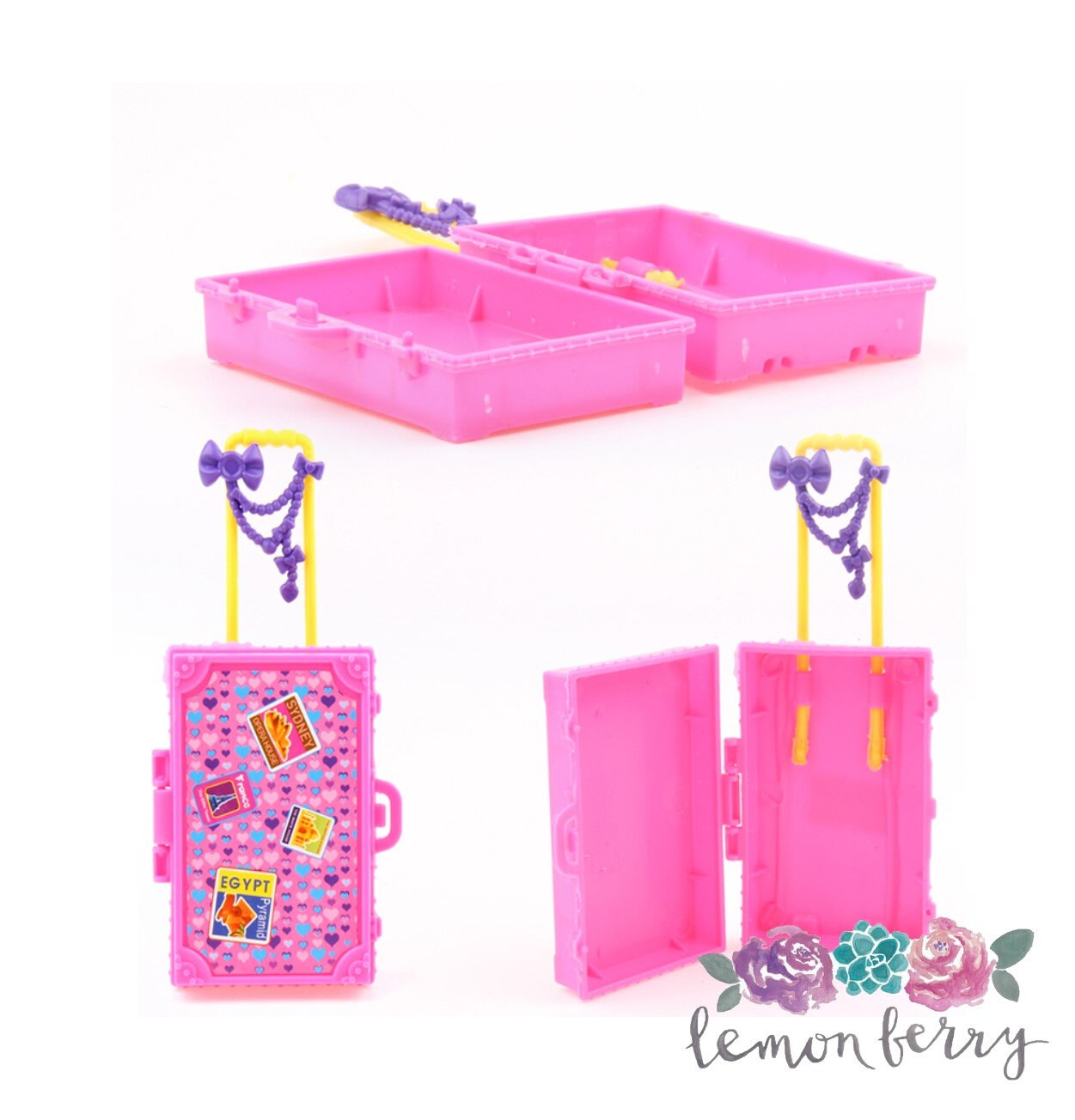 Pink Barbie Travel Suitcasefor 4 and 11 