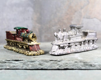 Vintage Die Cast Trains - Cast Lead Steam Engines - Set of 2 Vintage Train Toys | Bixley Shop