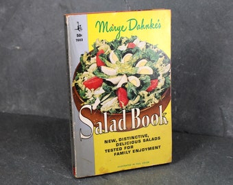 Salades de Marye Dahnke | Livre de recettes de salades vintage 1961 | Édition de poche | Boutique Bixley