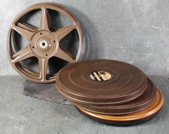 Vintage Harwood 8mm Film Reels and Canisters | Set of 3 Canisters and Reels 400ft Each | Bixley Shop