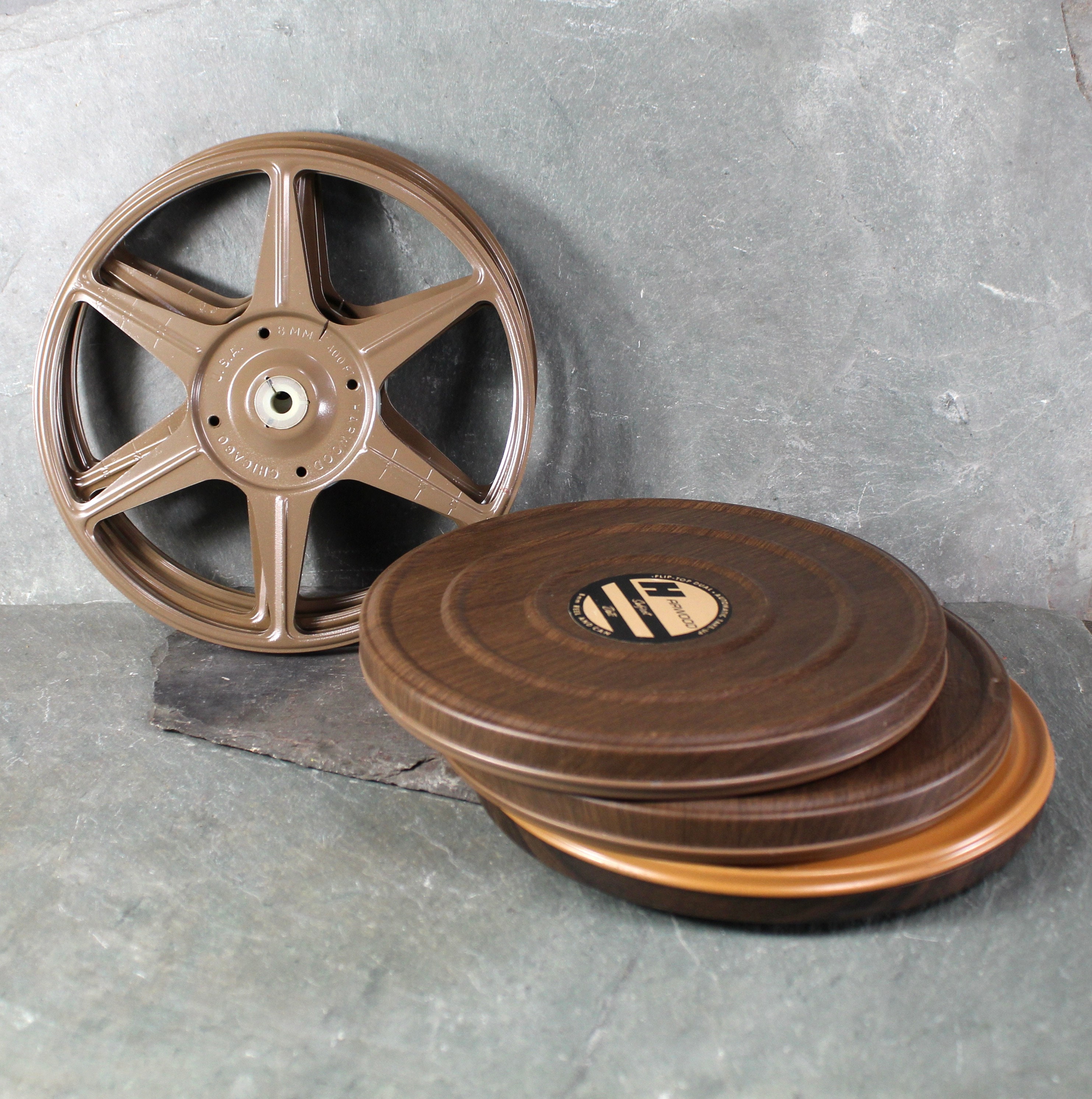 Split Reel 35mm, 1000ft / 300m, metal, blue WCT SUPER 8 FILM SHOP