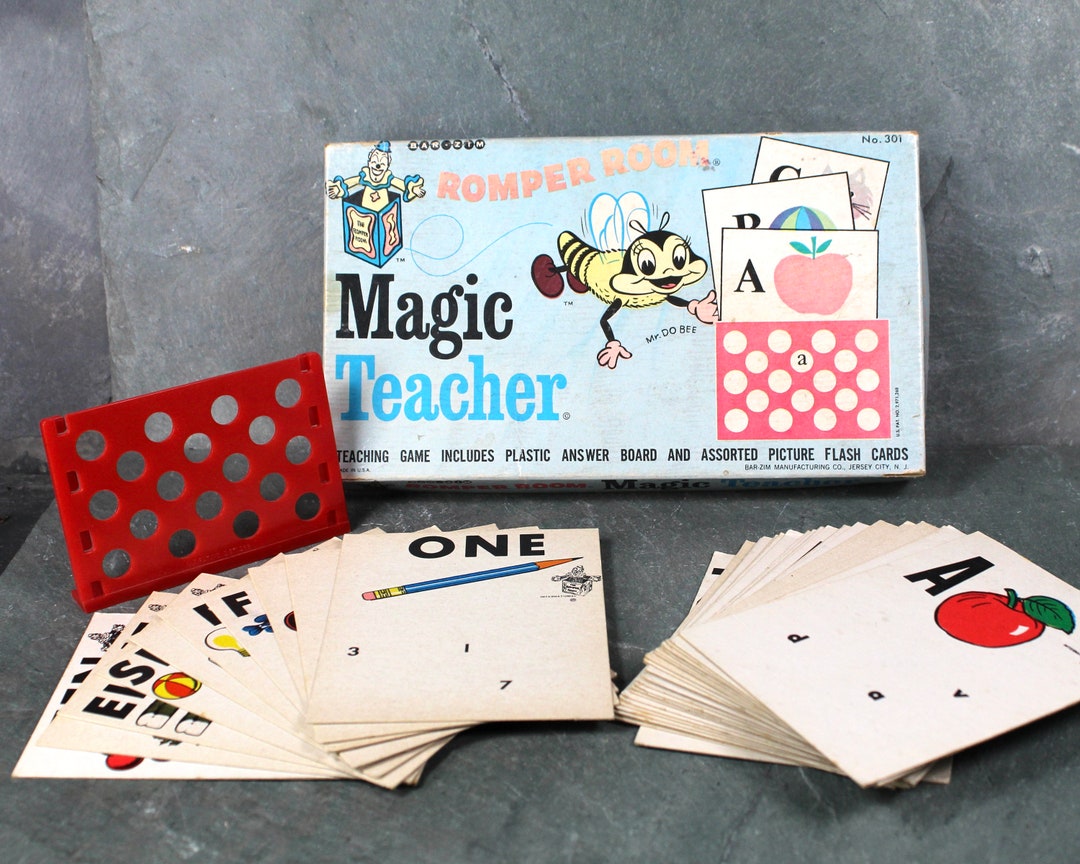 Romper Room Magic Teacher 1970s Vintage Flash Card Set by Barzip