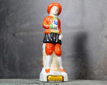 figurine en céramique vintage | Souvenir de San Juan Capistrano | Homme en costume orange | Souvenirs de Californie | Boutique Bixley