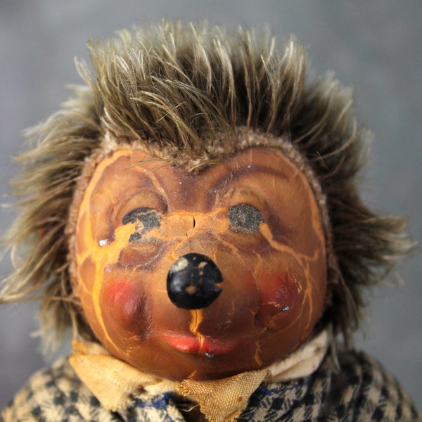 Antique Steiff Hedgehog Family Micki Doll | Antique German Hedgehog Original Doll | Bixley Shop