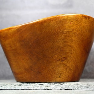 Vintage Mid-Century Carved Wooden Bowl David Auld Style Small Wooden Bowl Scandinavian Style Solid Wooden Bowl Bixley Shop image 5