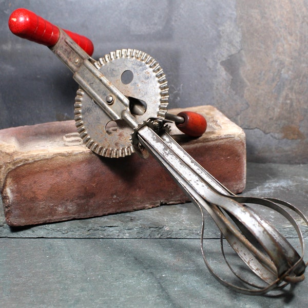 Vintage A&J High Speed Super Center Drive Beater | Rotary Egg Beater | Vintage Kitchen Tools | Bixley Shop