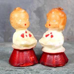 Vintage GURLEY Carolers-kaarsen | 3&quot; Carolers voor jongens en meisjes | Vintage Gurley-kaars uit de jaren 1950 | Vintage vakantie | Bixley Shop