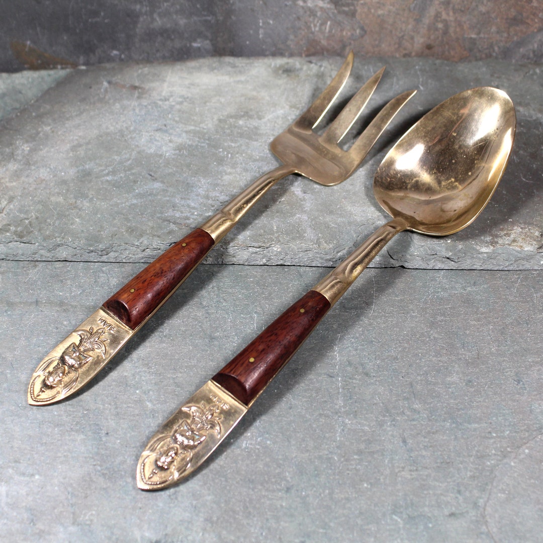 カトラリー(スプーン等) Thai Brass flatware Thai Brass Flatware - Etsy