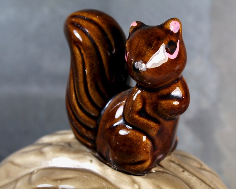 Vintage Walnut and Squirrel Candy Dish Autumnal Candy Dish Etsy