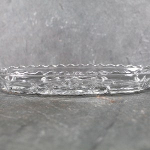 Anchor Hocking Clear Boat Glass Dish Candy/Relish Oblong Dish or Trinket Dish Pressed Glass Starburst Pattern Bixley Shop image 3