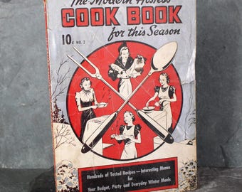 RARE! The Modern Hostess Cookbook by Marjorie Teen | Winter 1938 | Antique Modern Screen Magazine Special Issue Cookbook | Bixley Shop