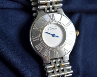 Cartier Must de Cartier 21 Silver Dial Quartz Vintage Women's Watch | Authentic Cartier Vintage Timepiece | Bixley Shop