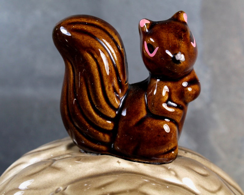 Vintage Walnut and Squirrel Candy Dish Autumnal Candy Dish Etsy