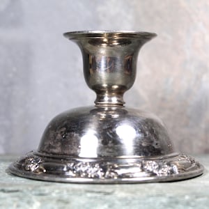 Vintage Silver Candlestick | Tarnished Silver for Shabby Chic Look | Silver Candle Holder | Bixley Shop