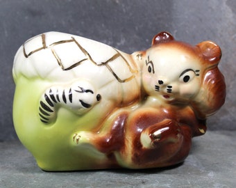 Vintage Squirrel & Acorn Ceramic Planter | Circa 1950s | Vintage Anthropomorphic Ceramic Planter | Bixley Shop